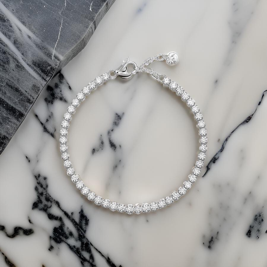 SILVER TENNIS BRACELET