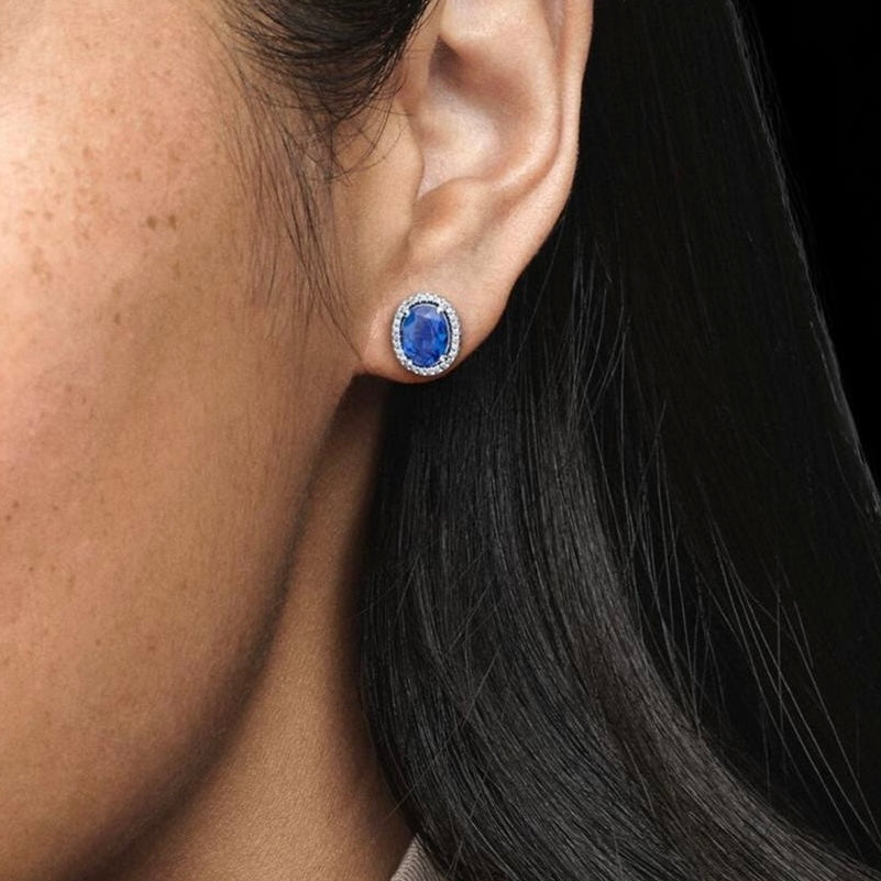 OVAL SAPPHIRE STUDS