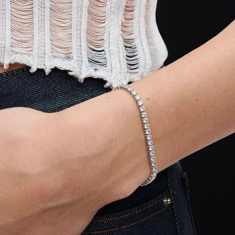 SILVER TENNIS BRACELET