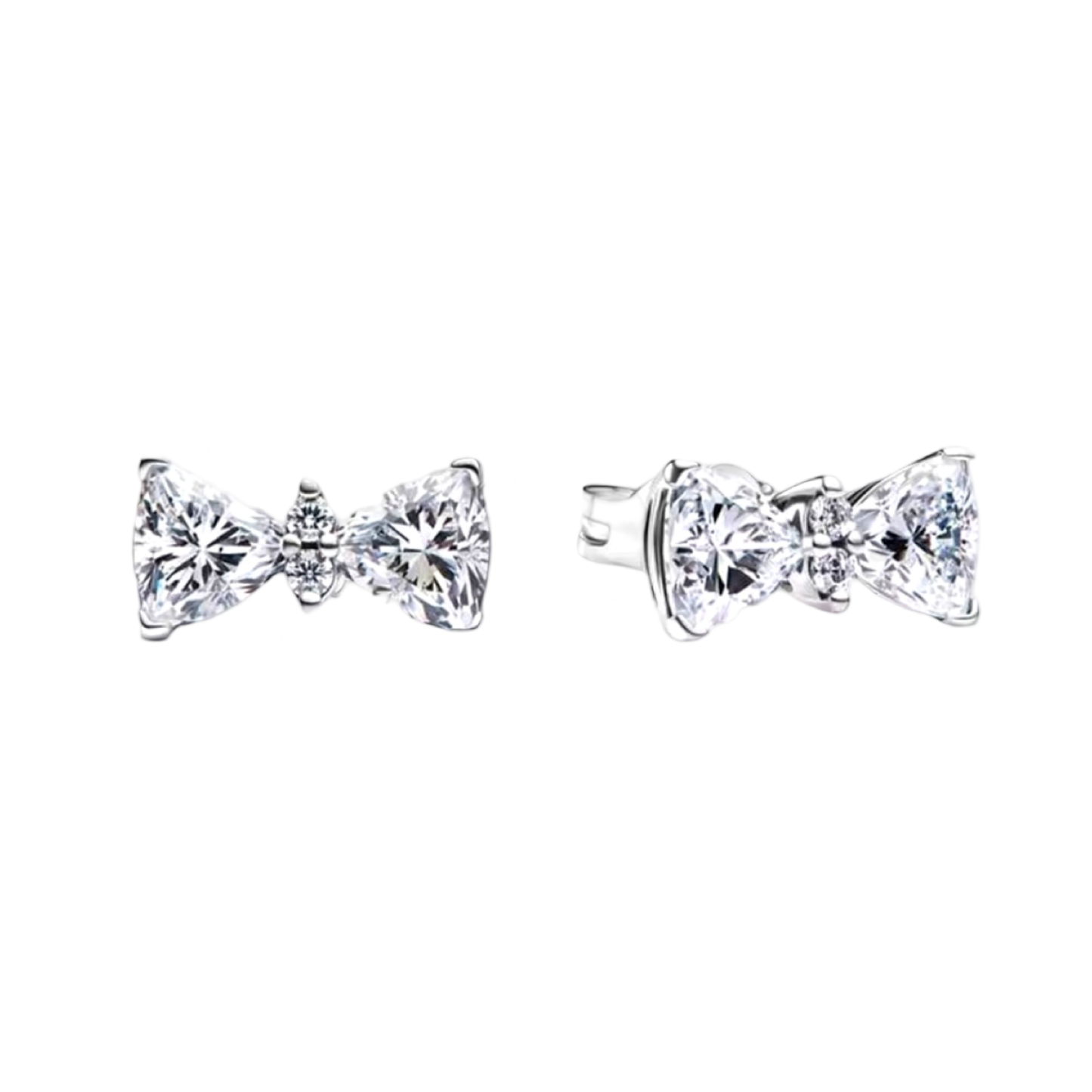 SILVER BOW STUDS