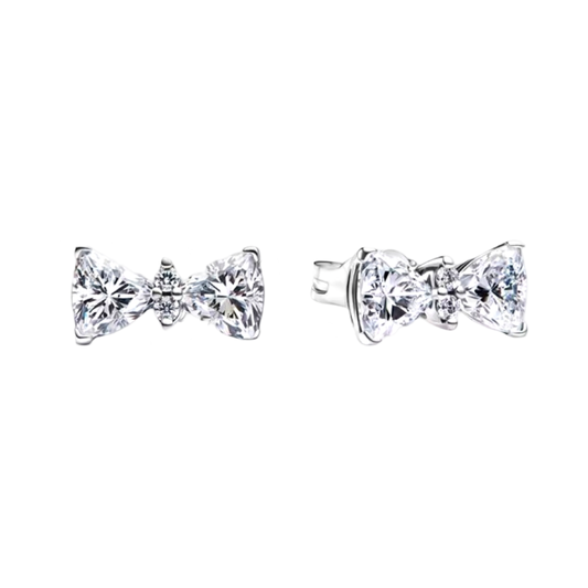 SILVER BOW STUDS