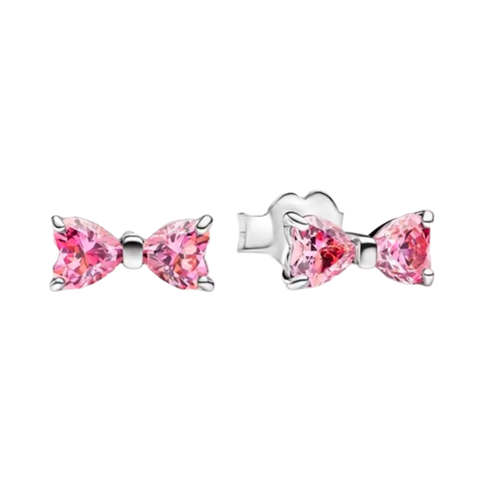 PINK BOW STUDS