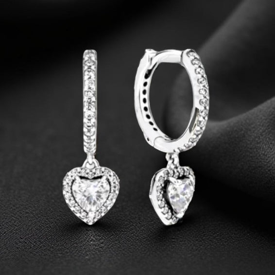 SILVER LOVE HOOPS
